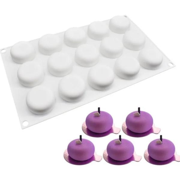 15 3d mini okroglih milc - silikonski model